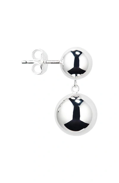 Shop Lie Studio The Caroline Drop Earrings In Silver