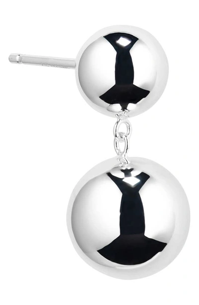 Lie Studio The Caroline Drop Earrings In Silver