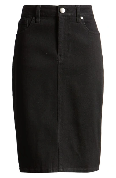 Shop 1822 Denim Slit Back Denim Skirt In Black