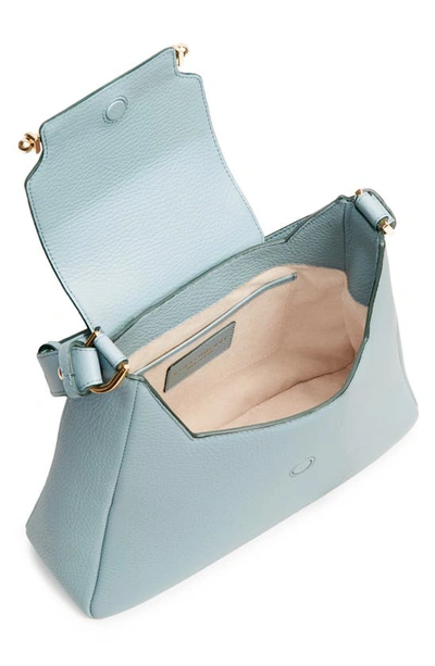 Shop Strathberry Multrees Leather Hobo In Duck Egg Blue