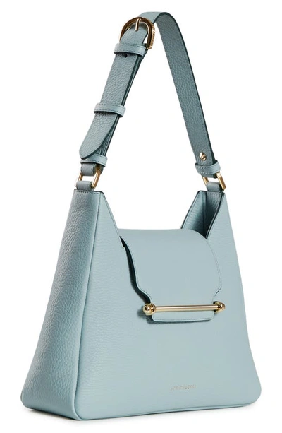 Strathberry Multrees Leather Hobo In Duck Egg Blue