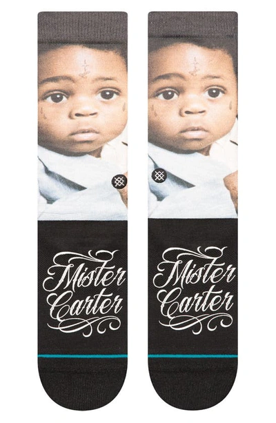 Shop Stance Mister Carter Crew Socks In Black