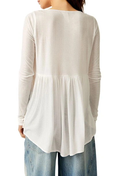 Free People Pretty Please Lace Tunic Top In Ivory