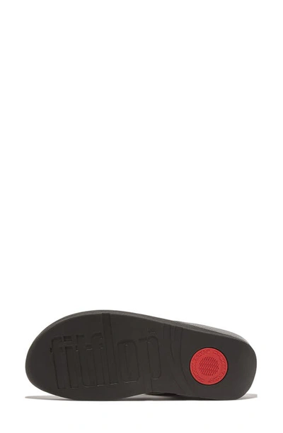 Fitflop Fino Bauble Bead Flip Flop In Pewter Black