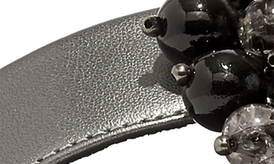 Fitflop Fino Bauble Bead Flip Flop In Pewter Black