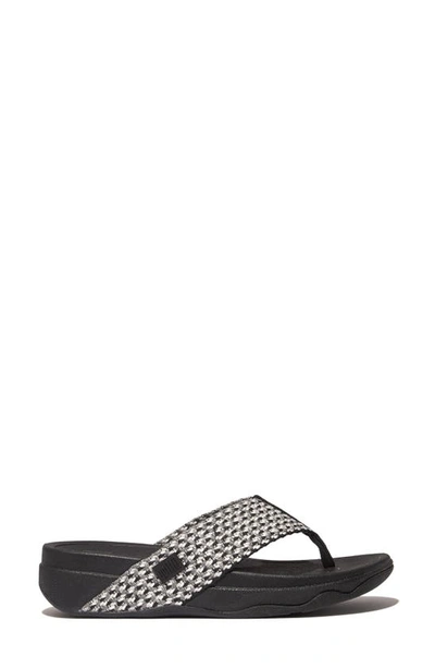 Shop Fitflop Surfa Flip Flop In Black