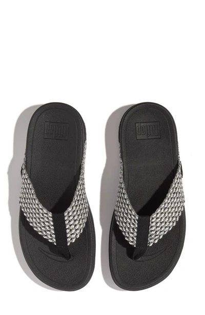 Shop Fitflop Surfa Flip Flop In Black