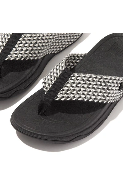 Shop Fitflop Surfa Flip Flop In Black