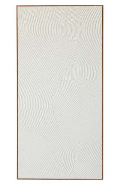 Ginger Birch Studio Textured White Canvas Framed Wall Art In White