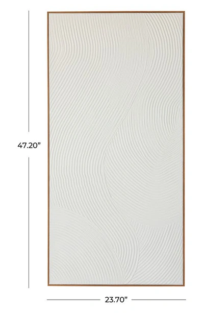 Ginger Birch Studio Textured White Canvas Framed Wall Art In White