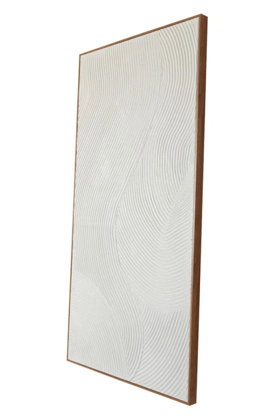 Ginger Birch Studio Textured White Canvas Framed Wall Art In White