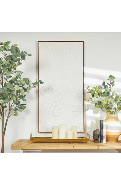Ginger Birch Studio Textured White Canvas Framed Wall Art In White