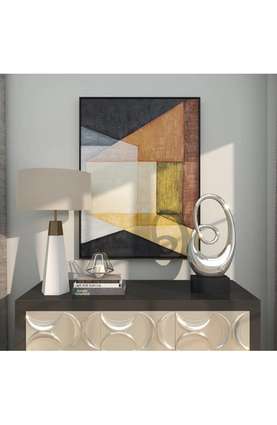Ginger Birch Studio Blue Abstract Canvas Framed Wall Art In Blue