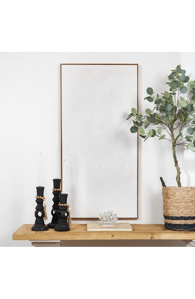 Ginger Birch Studio Abstract Canvas Framed Wall Art In White
