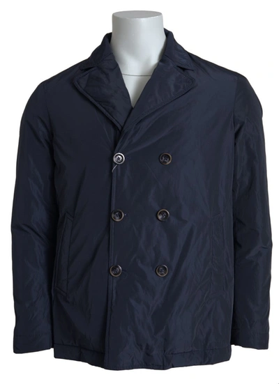 Shop Domenico Tagliente Blue Polyester Long Sleeve Jacket