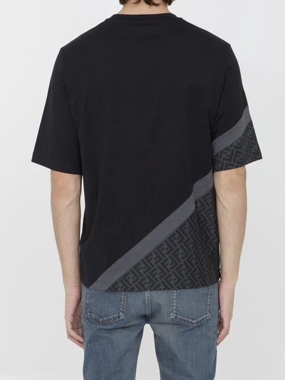 Shop Fendi Ff Insert T-shirt In Black