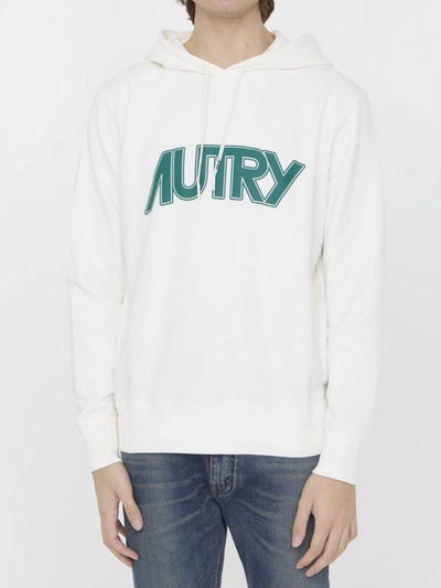 Shop Autry Logo Hoodie In White