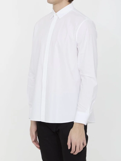 Valentino Garavani Men Shirt With Rockstud Untitled Studs In White