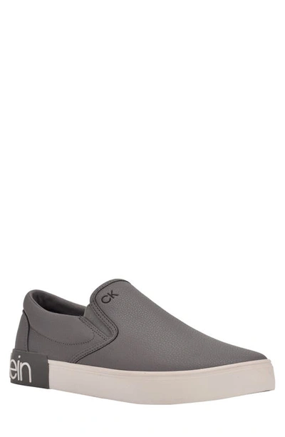 Shop Calvin Klein Ryor Slip-on Sneaker In Medium Gray 030