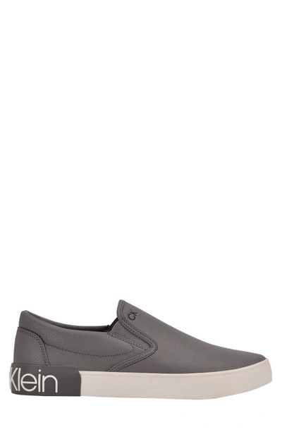 Shop Calvin Klein Ryor Slip-on Sneaker In Medium Gray 030