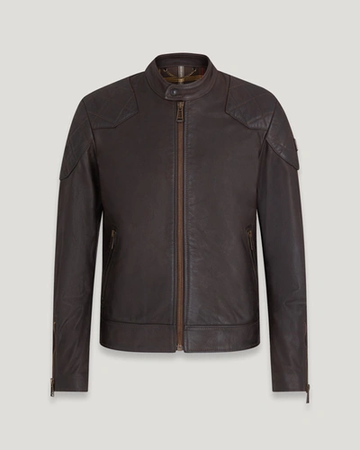 Shop Belstaff Legacy Outlaw Jacke Für Herren Hand Waxed Leather In Antique Brown