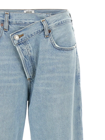 Shop Agolde Criss Cross Jeans Light Blue