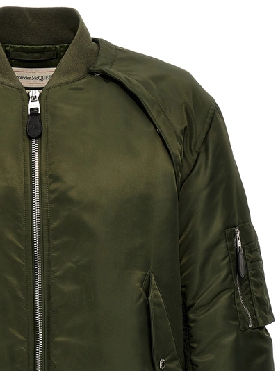 Shop Alexander Mcqueen Harness Casual Jackets, Parka Green