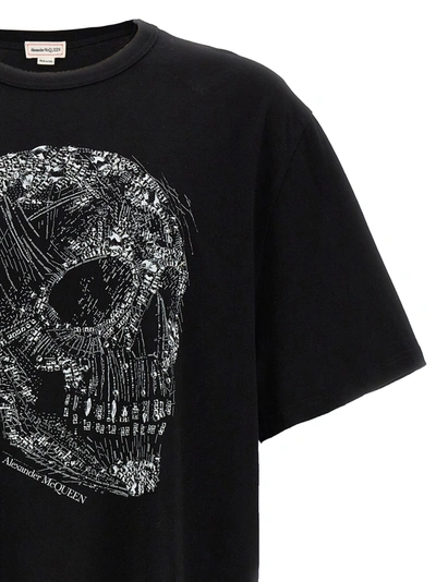 Shop Alexander Mcqueen Skull T-shirt White/black