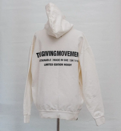 Pre-owned Giving The  Movement White Hoodie