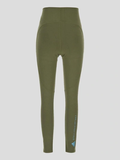 Shop Adidas By Stella Mccartney Trousers In Focusolive