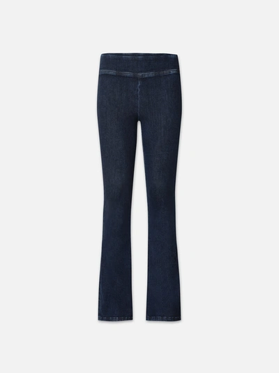 Shop Frame The Jetset Crop Mini Bootcut Jeans Keller Denim In Blue