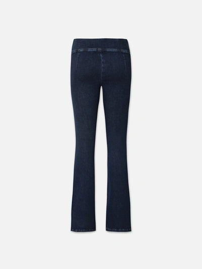 Shop Frame The Jetset Crop Mini Bootcut Jeans In Blue