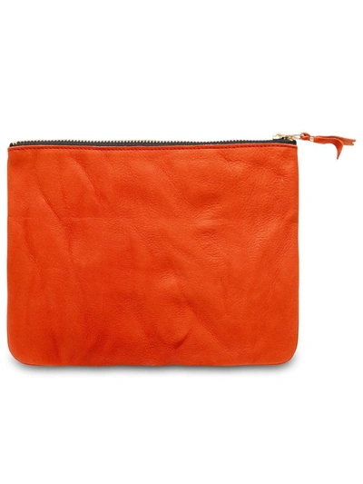 Shop Comme Des Garçons Orange Leather Envelope
