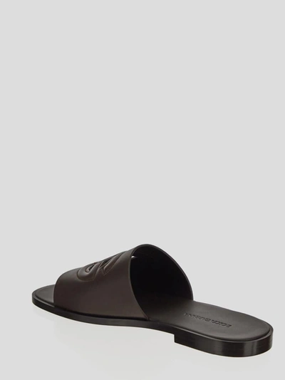 Shop Dolce & Gabbana Sandals In Cioccolatofondente