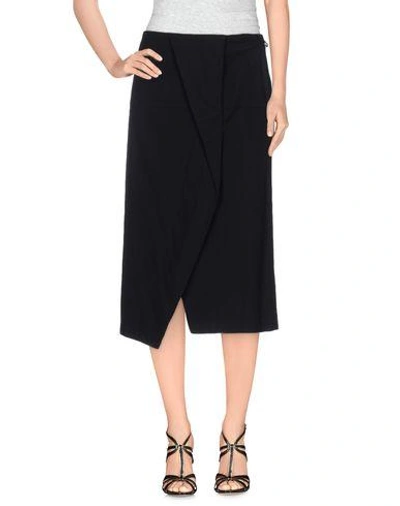 Shop Marc By Marc Jacobs Woman Midi Skirt Black Size 6 Cotton, Spandex