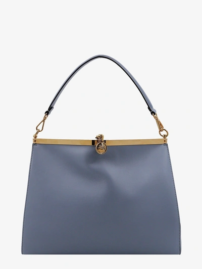 Shop Etro Woman Vela Woman Blue Shoulder Bags