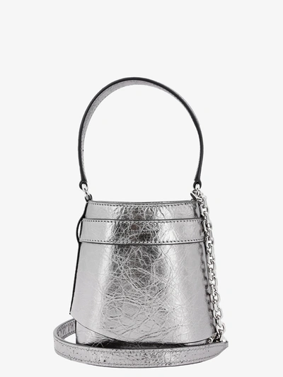 Shop Givenchy Woman Shark Lock Woman Grey Bucket Bags In Gray