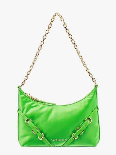 Shop Givenchy Woman Voyou Party Woman Green Shoulder Bags