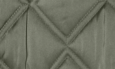 Democracy Drop Shoulder Diamond Quilted Bomber Jacket In Deep Seagrass