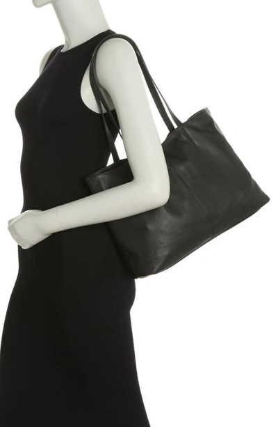 Shop Lucky Brand Mora Leather Tote In Black