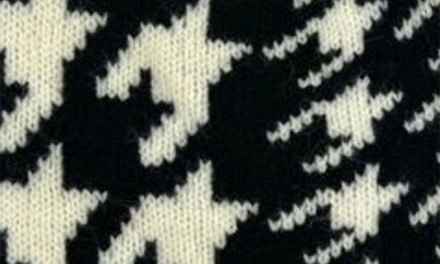 Marcus Adler Houndstooth Cuff Beanie In Black