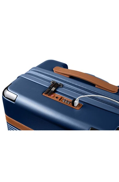 Champs Vintage Black Hardside 3-piece Luggage Set In Navy