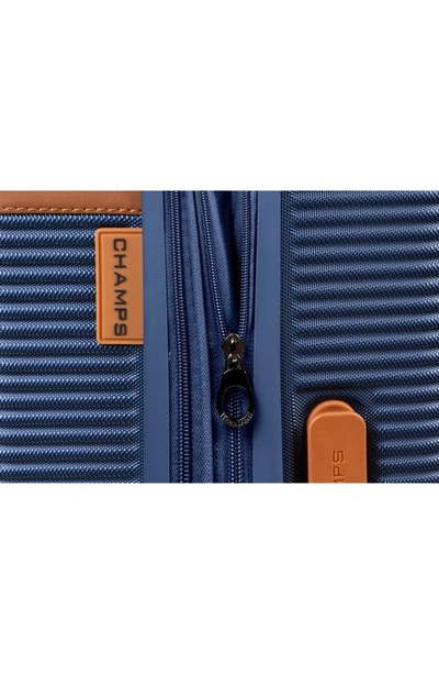 Champs Vintage Black Hardside 3-piece Luggage Set In Navy