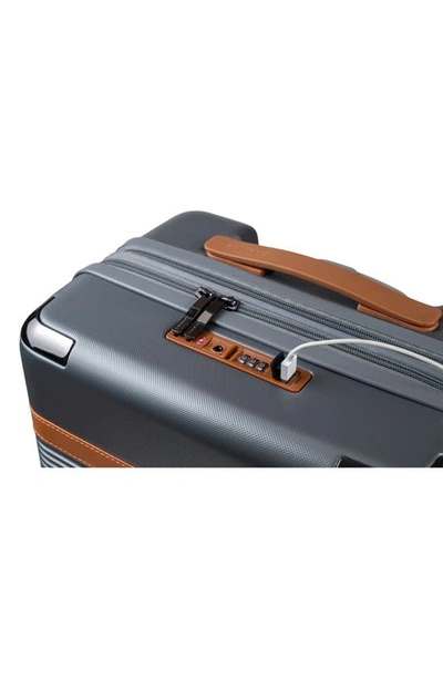 Champs Vintage-like Iii Hardside Spinner Luggage Set, 3 Piece In Grey