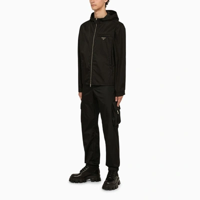 Shop Prada Black Re-nylon Field Jacket Men In Brown