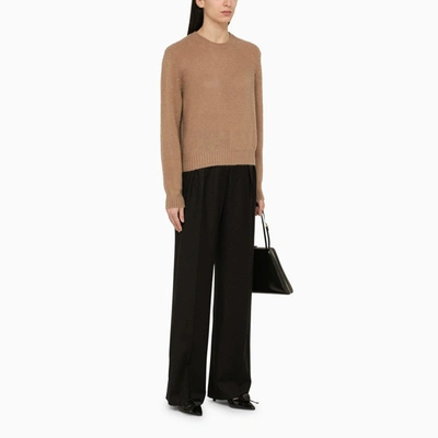 Shop Prada Camel-coloured Cashmere Sweater Women In Cream