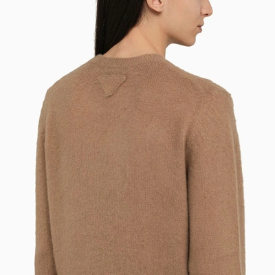 Shop Prada Camel-coloured Cashmere Sweater Women In Cream