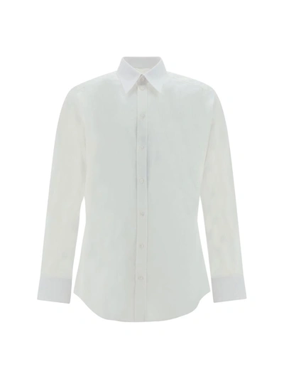 Shop Dolce & Gabbana Shirts In Bianco Ottico