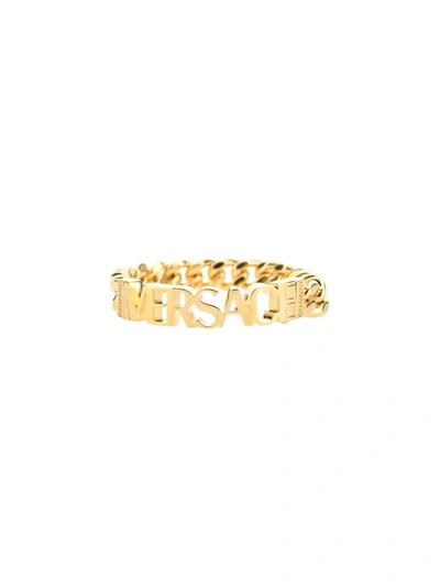 Shop Versace Bracelets In  Gold