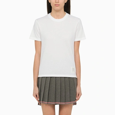 Shop Thom Browne White T-shirt With Tricolour Detail Women